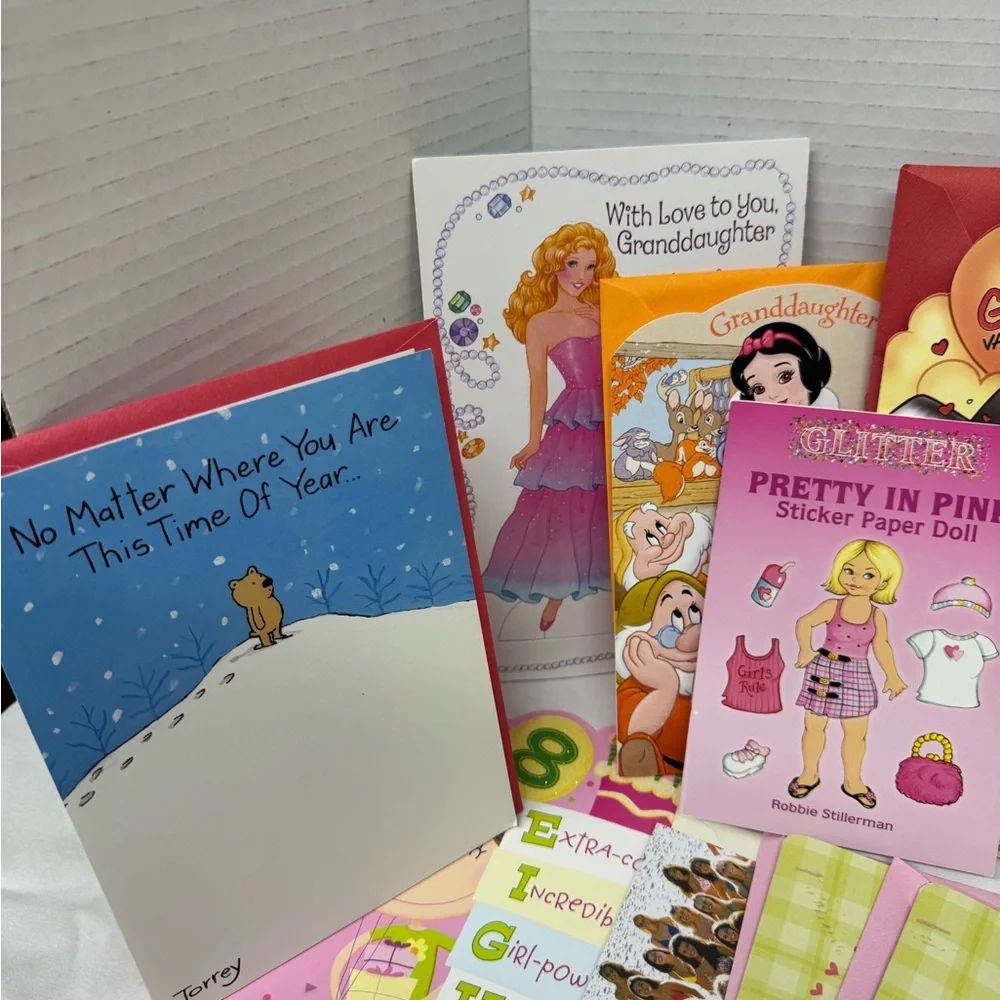 Colorful Bundle Card Collection Sticker books Birthday Valentines, Christmas-Lot
